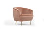 Atelier Del Sofa Piccoli (Bony) Sillón Orejero Rosa Terciopelo Patas Doradas Metálicas Glam